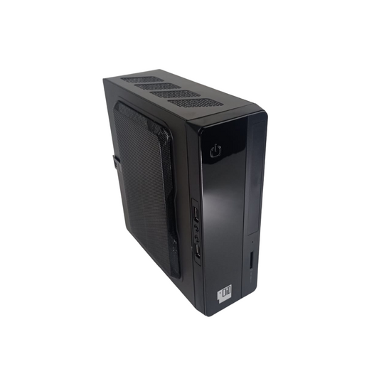 Gabinete Clio Slim ITX S101B 2 USB Negro con fuente de poder