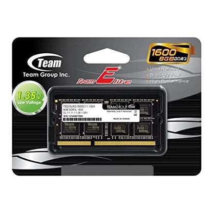 Memoria RAM TeamGroup Elite de 8GB (DDR3, 1600MHz, CL19, SO-DIMM)