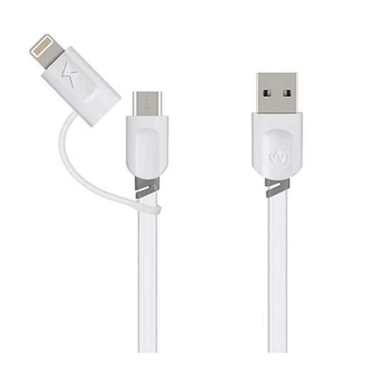 Cable Wesdar T2 3 en 1 de USB-A a USB-C/ Lightning