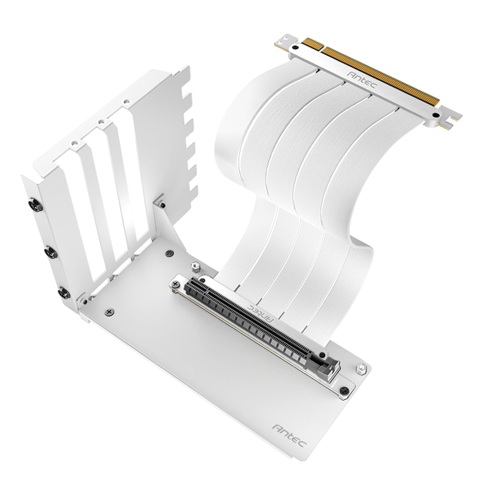 Cable Antec Riser PCI-E 4.0 con Soporte 200mm White