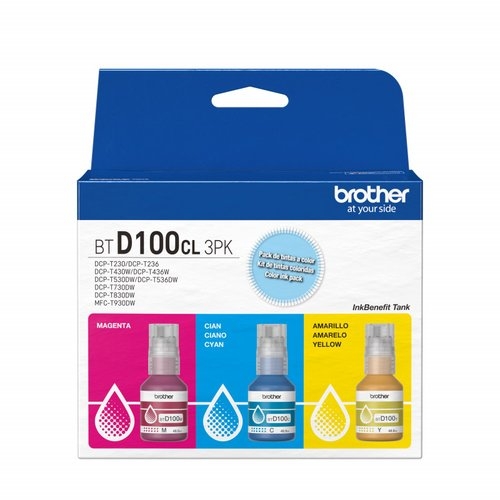 BROTHER PACK TINTAS BDT100 C/M/Y BTD100CL3PK