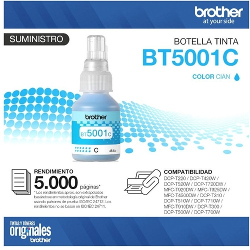 BROTHER BOTELLA BT5001C CYAN